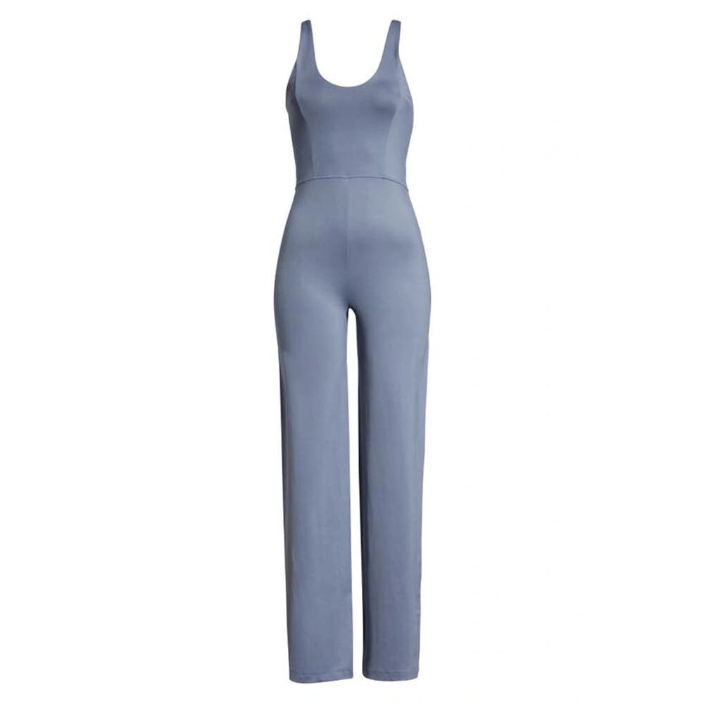 [ZELLA] Grey Folkstone Scoop V-Neck Wide Leg Sleeveless Tank Jumpsuit Size XL